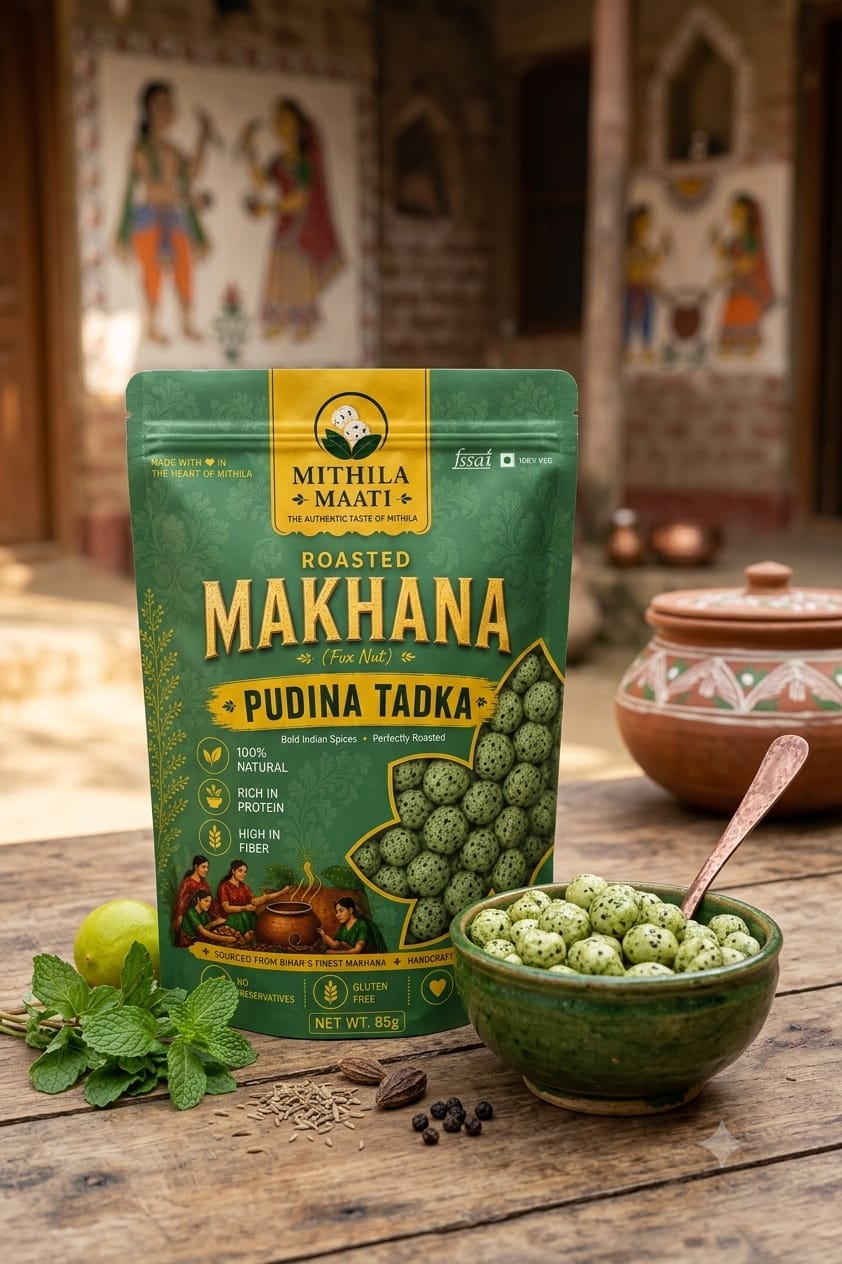 Roasted Makhana - Pudina Tadka